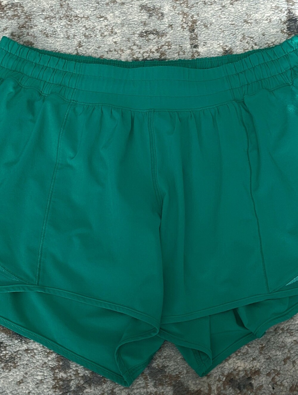 Lululemon Green Running Shorts Size 8 Lined Athletic Activewear